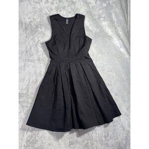 Windsor Black Sleeveless Pleated Skater Dress